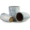 Mondex Since 1986 NEVA MARBLE Set of 3 Ceramic Planters 37x37x45.5cm 30.5x30.5x42.5cm 24x24x40cm BIG