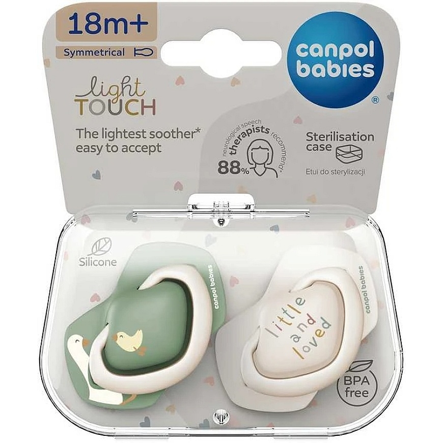 CANPOL BABIES simetrisks silikona knupis GOOSE, 18+ mēneši, 2 gab., 22/667