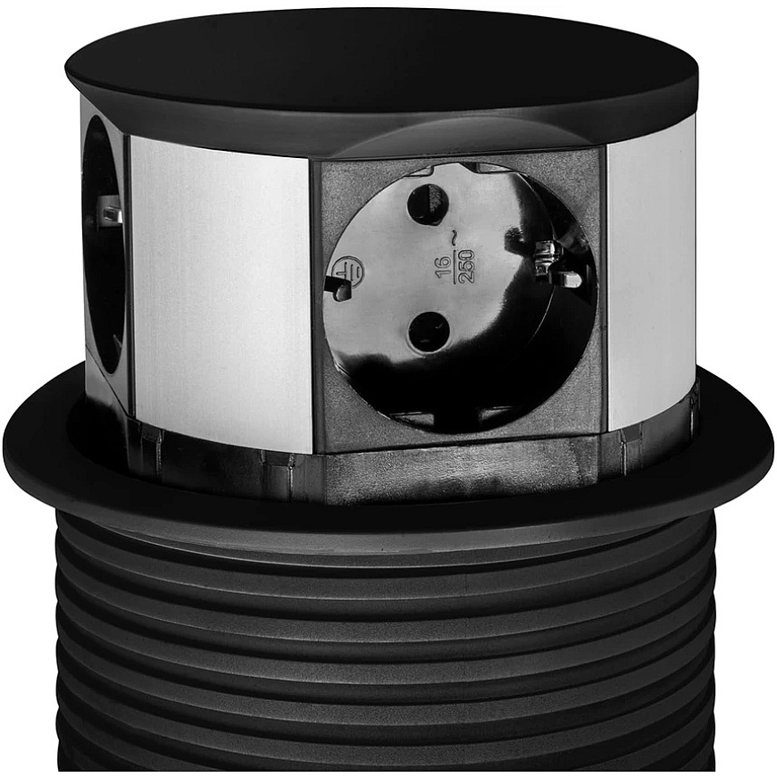 Plastrol Baldinis lizdas Įmontuojamas, 3 Schuko kištukiniai lizdai, 1x USB-A lizdas, 1x USB-C lizdas – 5