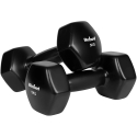 Шестиугольные чугунные виниловые гантели 2x5кг, REBEL ACTIVE