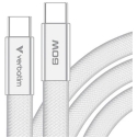 Verbatim Sync & Charge SoftTouch USB-C - USB-C -kaapeli 60W PD3.0 120cm valkoinen 30274
