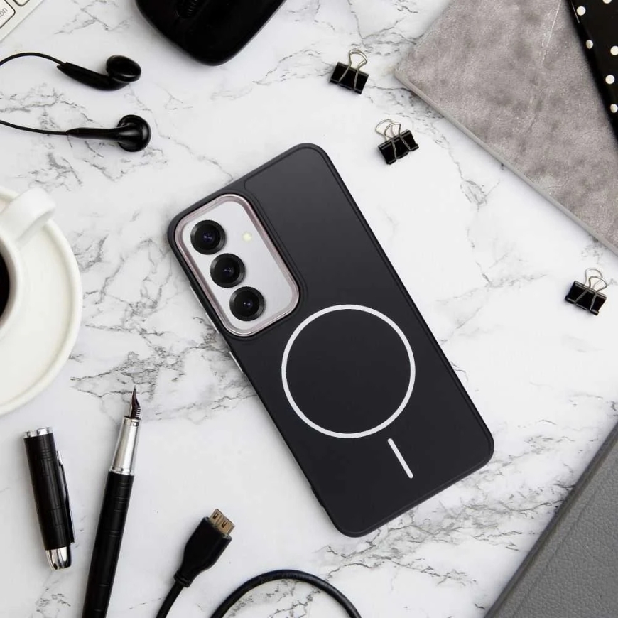 OEM FRAME MAG COVER чехол совместим с MagSafe для Samsung Galaxy A16 черного цвета – 4