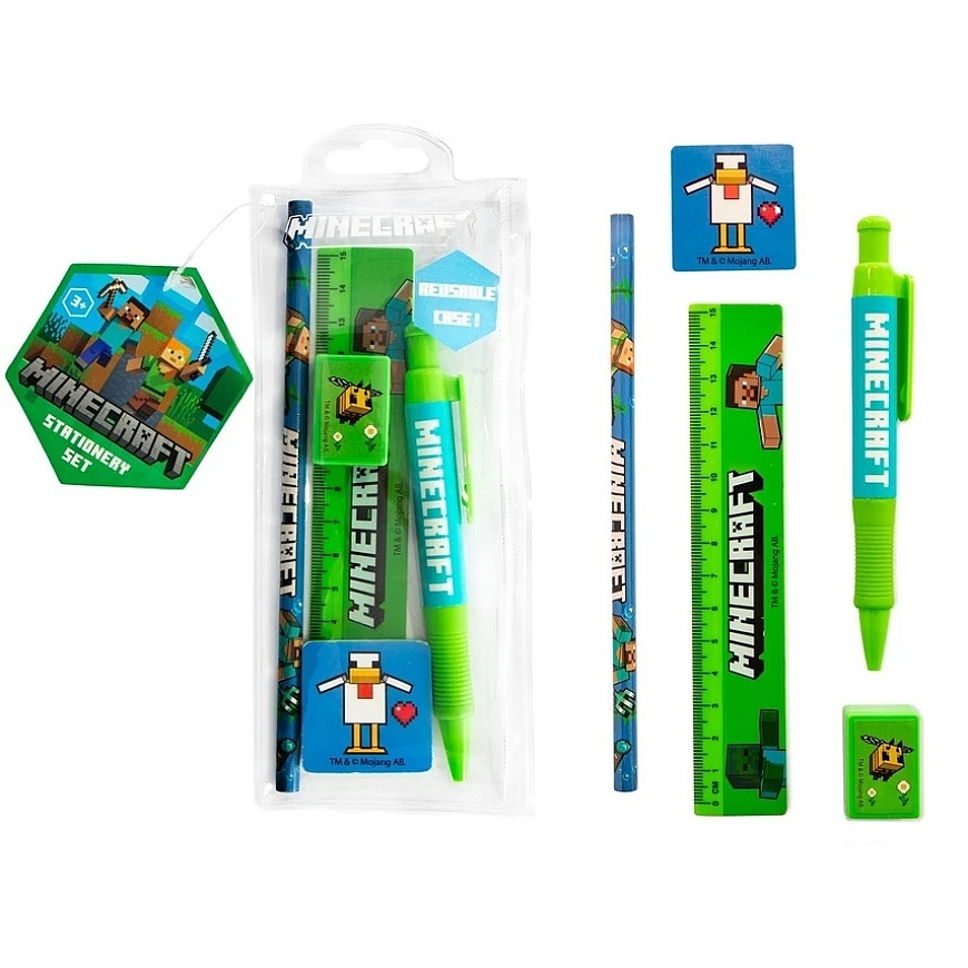 Piramīda „Minecraft“ (varoņi) – rakstīšanas piederumu komplekts – 3