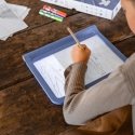 KIDYWOLF mirdzošā divpusējā zīmēšanas planšete K-DRAW PRO, zila KIDYWOLF mirdzošā divpusējā zīmēšanas planšete K-DRAW PRO, zila