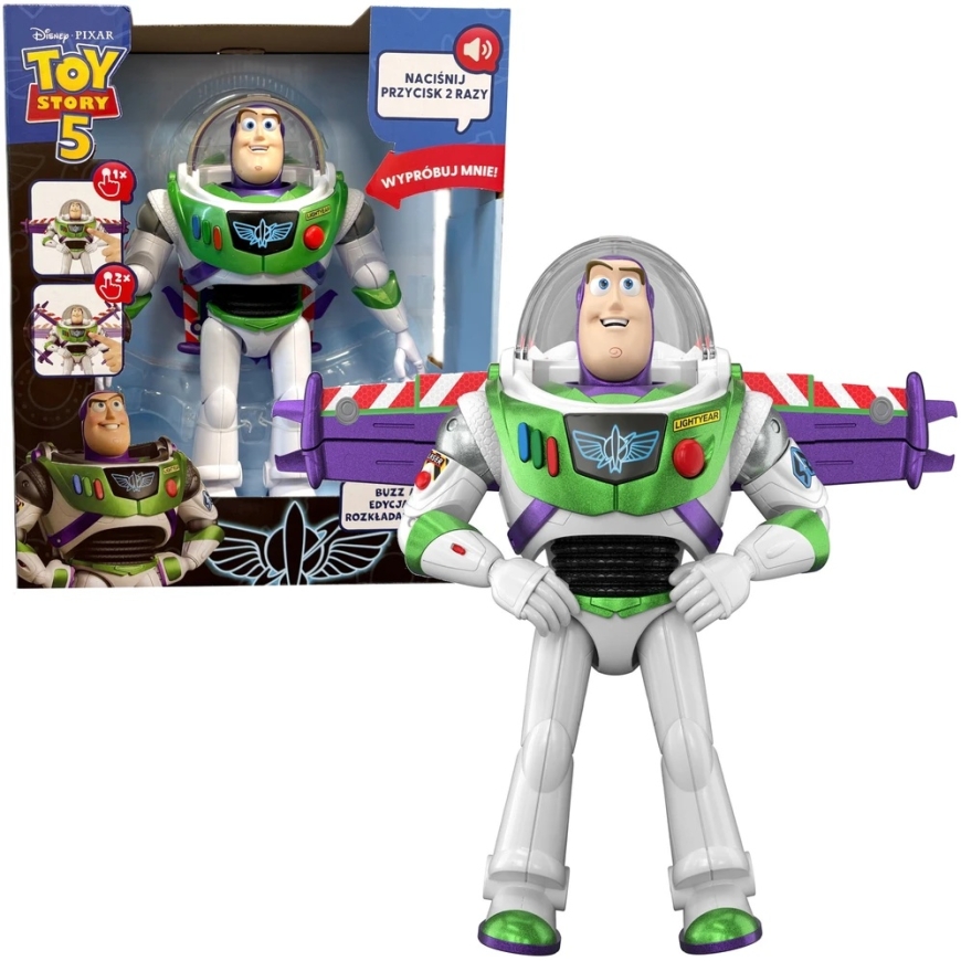 Mattel Disney Pixar Toy Story 5 toy for kids Buzz Lightyear action figure flight mode High-Tech Edition JNP88 – 2