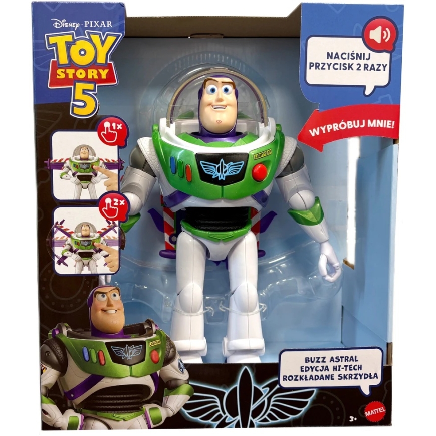 Mattel Disney Pixar Toy Story 5 lasten lelu Buzz Lightyear toimintafiguuri lentotila High-Tech Edition JNP88 – 5
