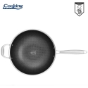 STAINLESS STEEL WOK LINE + GLASS LID 30X8.5 CM, 4.5 L, TITANIUM 3, COOKING BY HEINNER STAINLESS STEEL WOK LINE + GLASS LID 30X8.5 CM, 4.5 L, TITANIUM 3, COOKING BY HEINNER
