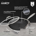 NERŪDIJANČA ACIŅA WOK LĪNIJA + STIKLA VĀKS 30X8,5 CM, 4,5 L, TITĀNS 3, COOKING BY HEINNER NERŪDIJANČA ACIŅA WOK LĪNIJA + STIKLA VĀKS 30X8,5 CM, 4,5 L, TITĀNS 3, COOKING BY HEINNER