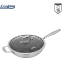 NERŪDIJANČA ACIŅA WOK LĪNIJA + STIKLA VĀKS 30X8,5 CM, 4,5 L, TITĀNS 3, COOKING BY HEINNER NERŪDIJANČA ACIŅA WOK LĪNIJA + STIKLA VĀKS 30X8,5 CM, 4,5 L, TITĀNS 3, COOKING BY HEINNER