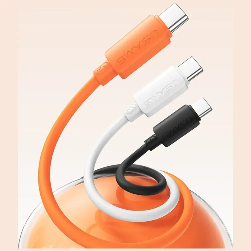 USAMS U98 datu pārraides un uzlādes vads | USB-C uz Lightning | 30W | balts – 2