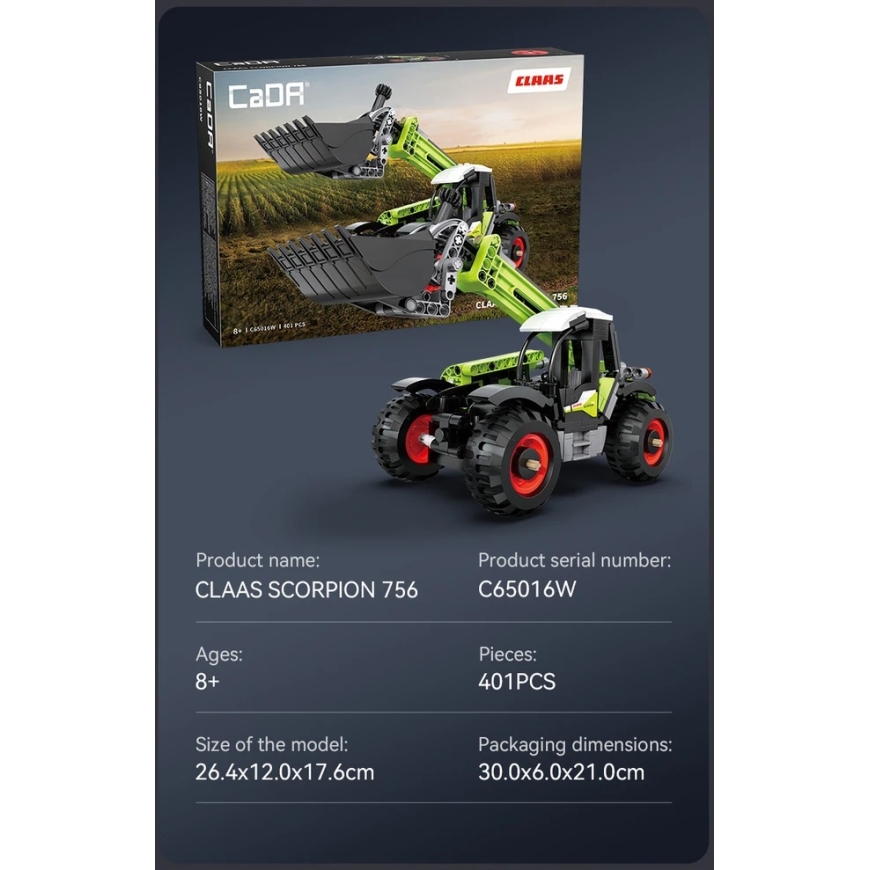 CaDA строительные блоки Зарядное устройство телескопический Claas Scorpion 756 401 детали – 4
