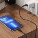 HOCO X90 tiedonsiirto- ja latauskaapeli | USB-C Lightning | PD | 20W | 1m | musta