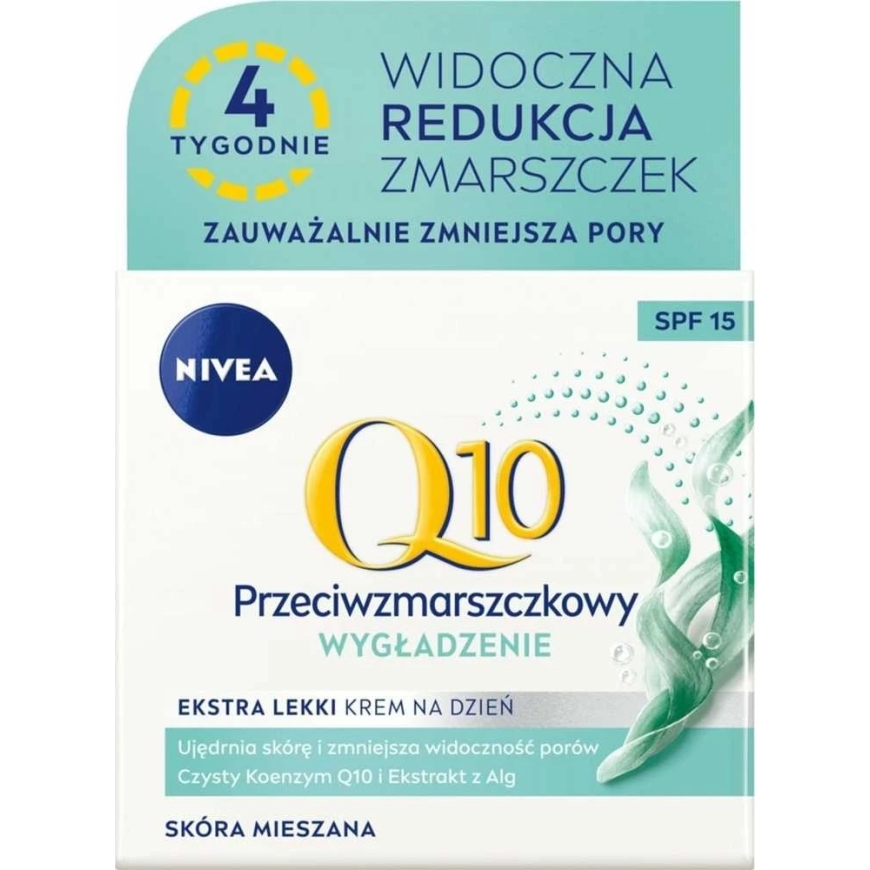Nivea Q10 Erityisen kevyt, tasoittava päivävoide ryppyjä vastaan sekaiholle SPF 15 50 ml – 2