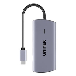 UNITEK D1113CGY01 интерфейсный хаб 2 x USB 3.2 Gen 2 (3.1 Gen 2) Type-C 1000 Мбит/с Серый