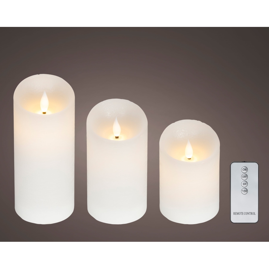 Lumineo aidonnäköinen LED-vahakynttiläsetti – 2
