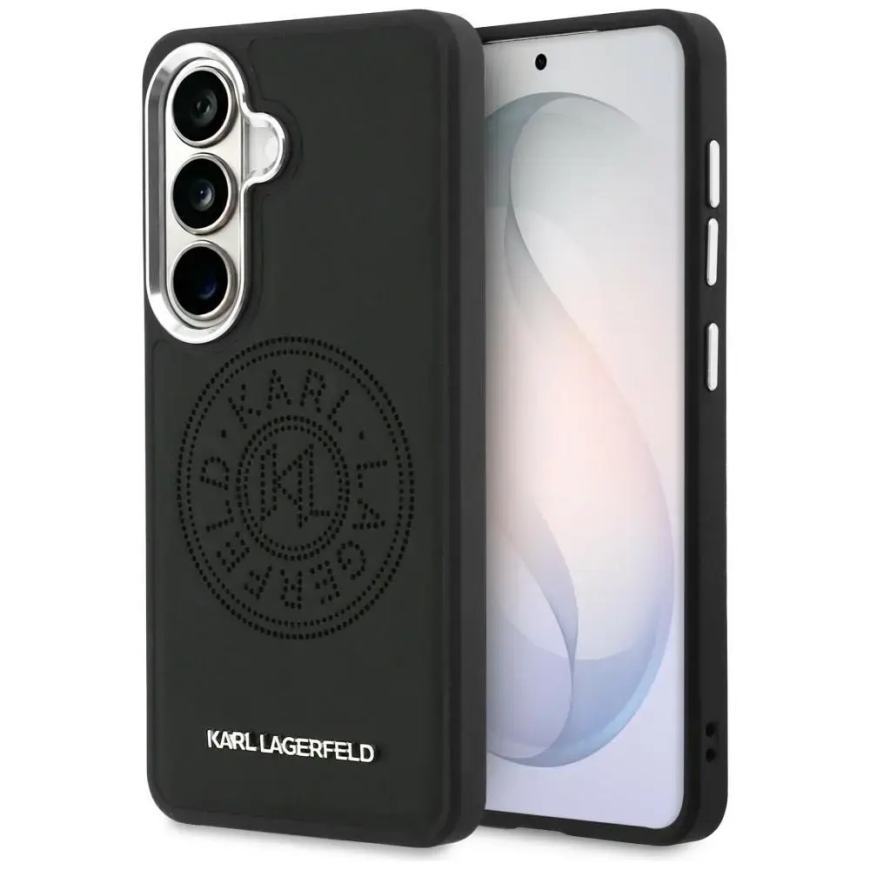 Karl Lagerfeld Perforated KL phone case with MagSafe support for Samsung Galaxy S26+ (S947) black