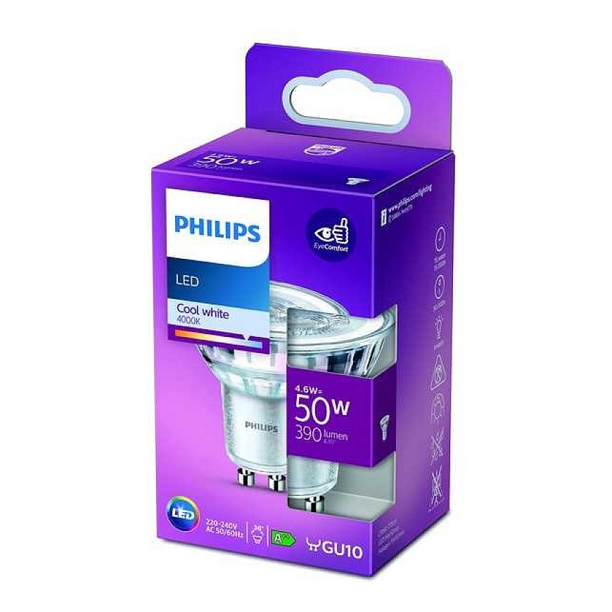 Philips LED CLASSIC 50W GU10 CW 36D RF ND 1PF/12 – 2