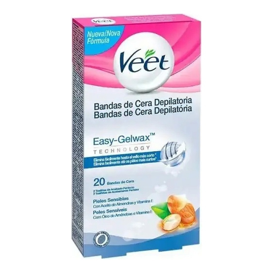 Veet Vaska Depilācijas Lentes Ķermenim Pure