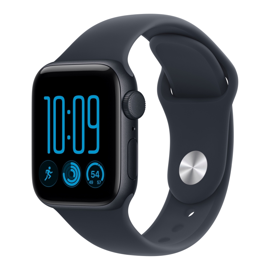 Apple Watch SE 3 (GPS) 40 mm pusnakts alumīnija korpuss un tumši zila sporta josla, S/M