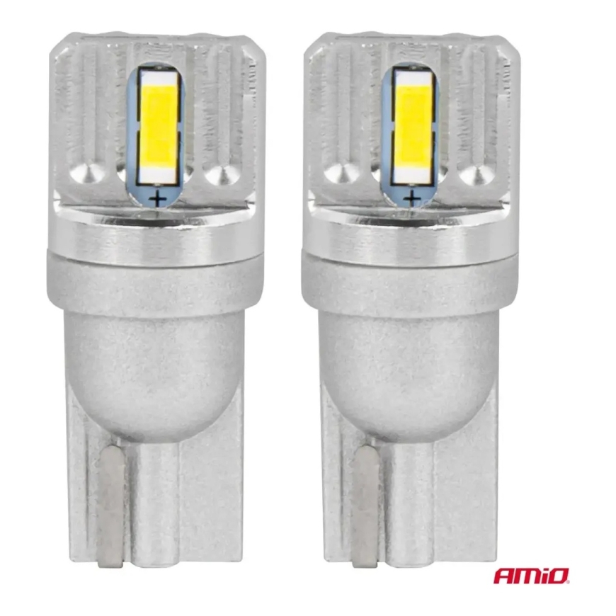 Светодиодные лампы STANDARD T10 W5W 2×1860 SMD, белые, 12V/24V AMIO-03719 – 2