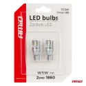 LED bulbs STANDARD T10 W5W 2x1860 SMD White 12V/24V AMIO-03719