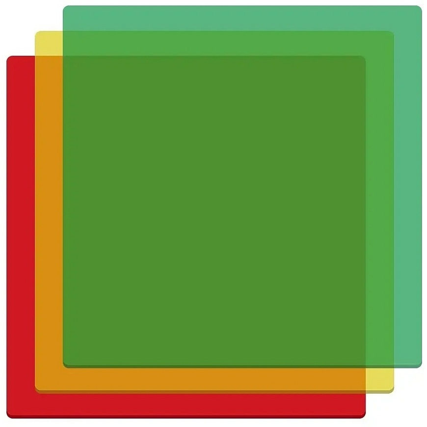 Transparent acrylic sheets for laser engraver 300x300x3mm 10pcs 3 colors (red, yellow, green) CREALITY – 2
