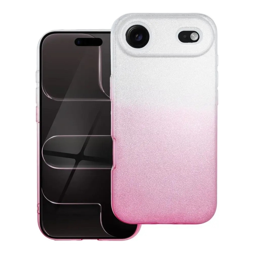SHINING чехол для телефона iPhone 17 Air прозрачный розовый