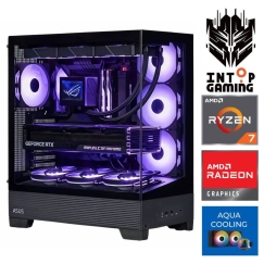 INTOP AQUA Ryzen 7 7800X3D 16GB DDR5 1TB SSD M.2 NVME RX9060XT 16GB no-OS