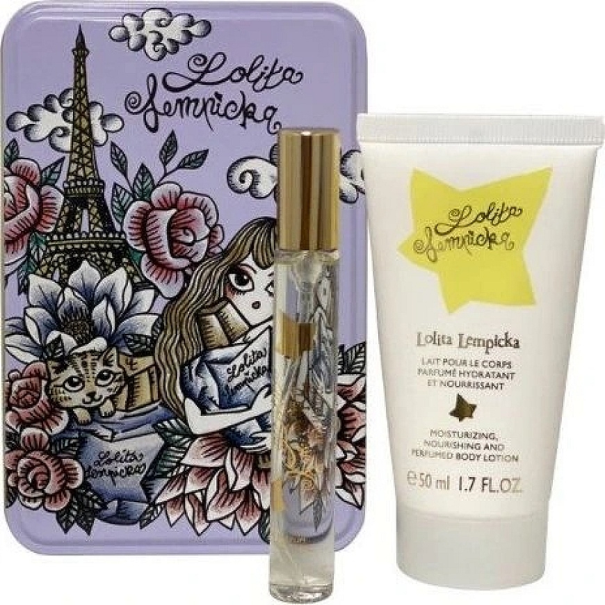 Набор Lolita Lempicka: Зеленый Lover Eau De Parfum для женщин 7.5 мл *Миниатюра + Зеленый Lover Увлажняющий ежедневный лосьон дл