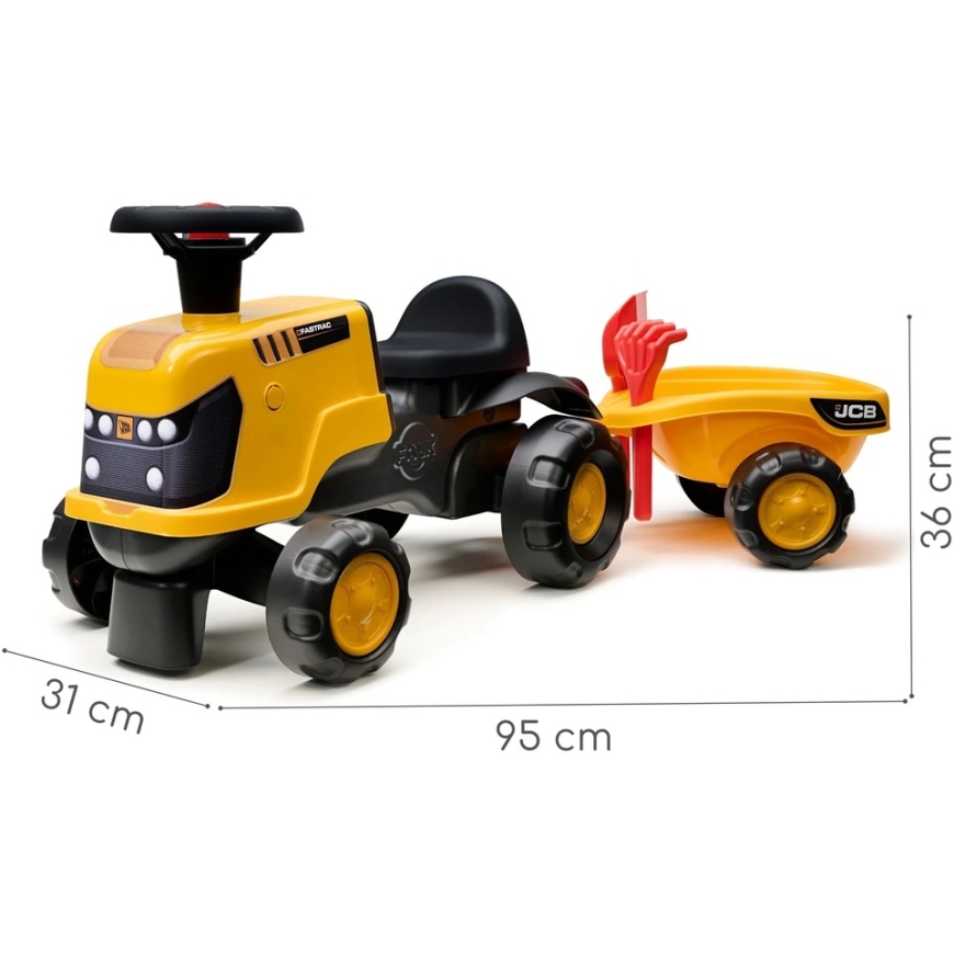 FALK JCB Fastrac traktors ar piekabi, grābekli un lāpstu 1-3 gadi – 3