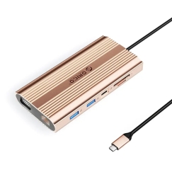 Orico XDR-X22-RG-BP 12in1 USB-C Kulta