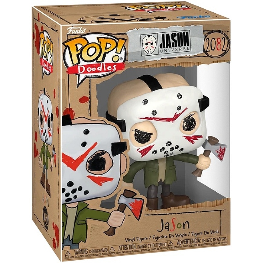 FUNKO POP! Виниловая фигурка: Пятница 13-е: Джейсон (Дудлы), ~9.9 см