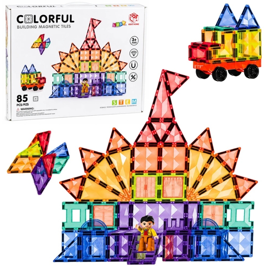 Lean Toys Magnetilised plokid 85 tk.
