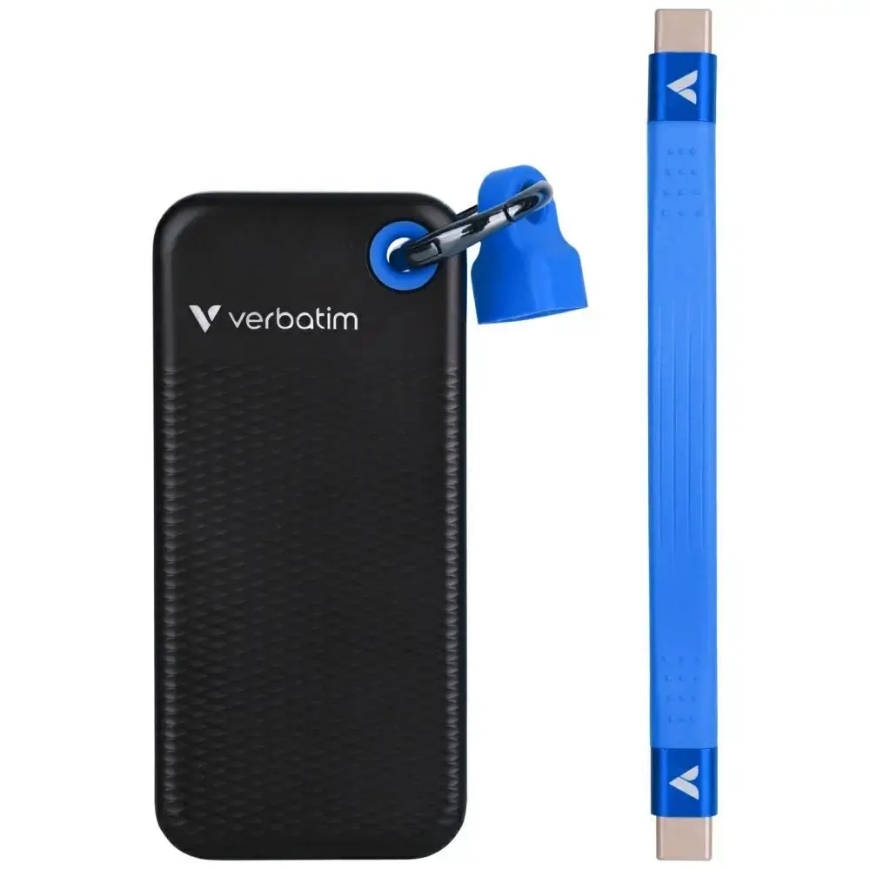 Išorinis diskas Verbatim Pocket SSD 256GB USB-C 3.2 gen.2 juodas-mėlynas 32416 – 2