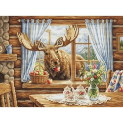 luca S Krustdūrienu komplekts "Negaidītais ciemiņš kūtī" 43x32 cm SB731