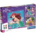 Clementoni Dėlionė 3x48 vnt. - Disney princesė Clementoni Dėlionė 3x48 vnt. - Disney princesė