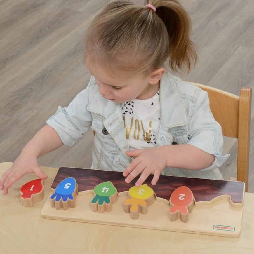 Puidust pusle MASTERKIDZ Numbrid, värvid ja köögiviljad – 5