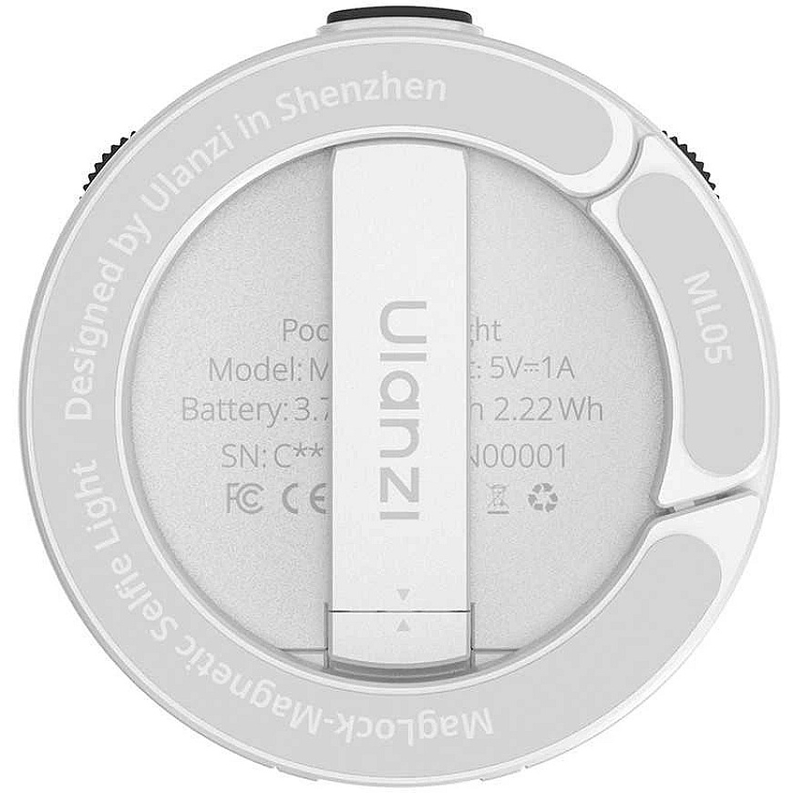LED Lampa - Ulanzi ML05 10–100 % 2500–9000 K 600 mAh USB-C Spoguļa Balta – 4