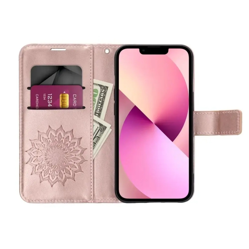 MEZZO mandala book type phone case for iPhone 16e pink – 3