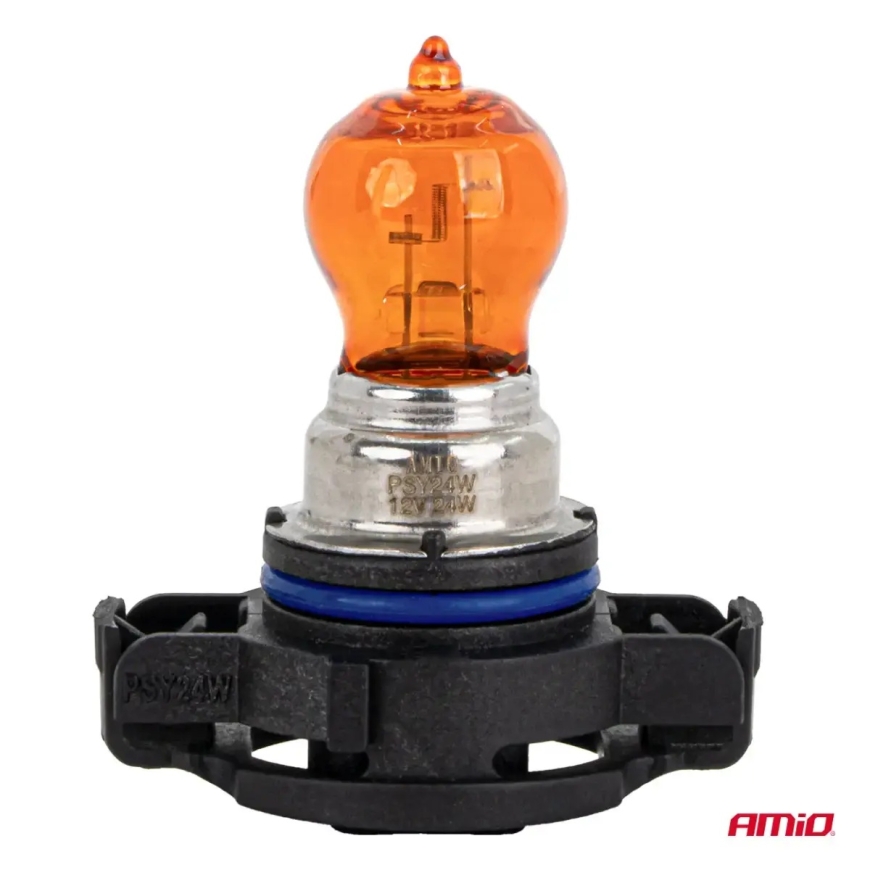 Halogeninė lemputė PSY24W 12V 24W PG20-4 AMBER AMIO-04519 – 2