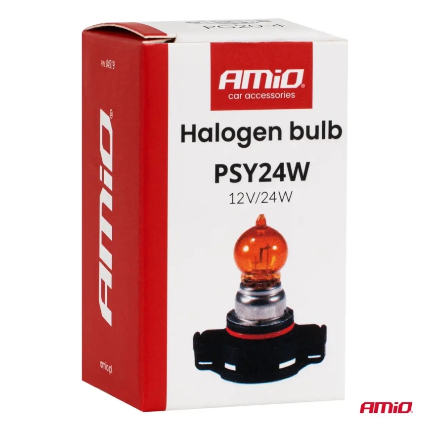 Halogen bulb PSY24W 12V 24W PG20-4 AMBER AMIO-04519 – 5