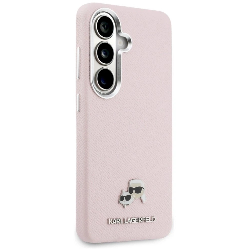 Karl Lagerfeld Grained PU Nahast K&CH Heads Magnetiline Kott Samsung Galaxy S26+ roosa värviga – 5
