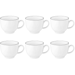 SELTMANN LIDO Melnais LINE 6 kafijas krūze komplekts 200 ml