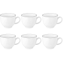 SELTMANN LIDO Black LINE Set of 6 Coffee Cups 200 ml SELTMANN LIDO Black LINE Set of 6 Coffee Cups 200 ml