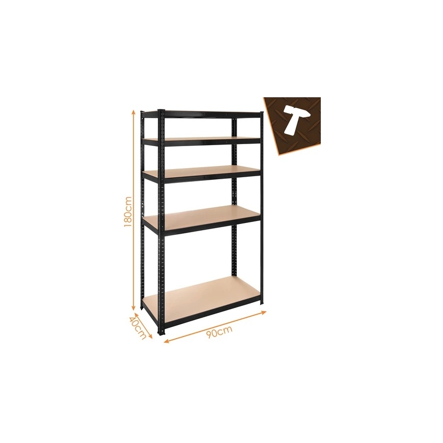Iso Trade Bez Marki Storage rack - black 180x90x40 Bigstreen – 5