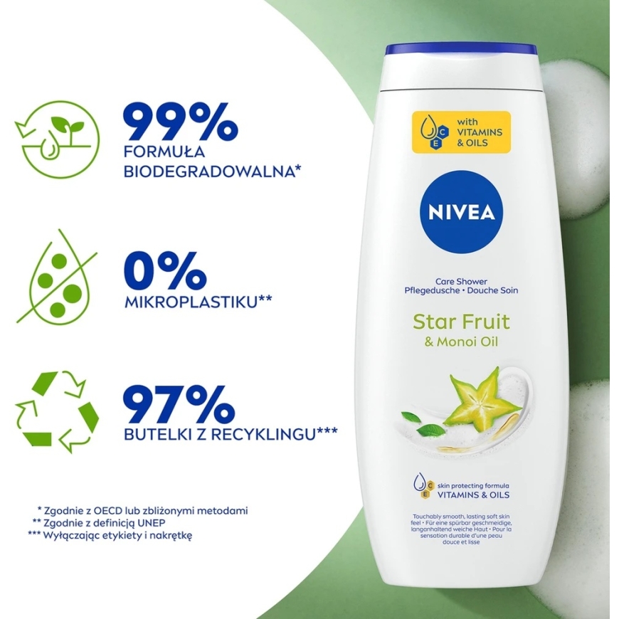 Nivea Star Fruit & Monoi Oil żel pod prysznic 500ml – 3