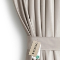 Атласная штора с петлями AmeliaHome 200 × 270 см, песочного цвета