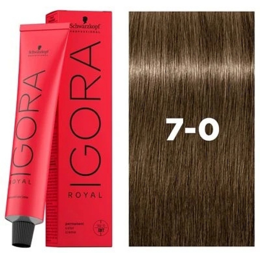 Wella Professionals Schwarzkopf Professional, Igora Royal, постоянные краски для волос, 7-0 Средний для светлых волос Натуральны – 2