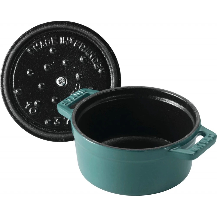 ST2 STAUB MINI COCOTTE Mini ketaus puodas, apvalus 250 ml, eukalipto spalvos – 3
