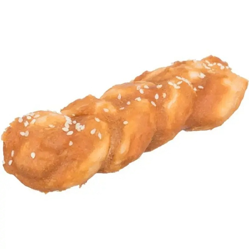Лакомство для собак - Trixie Denta Fun Chicken Bread, оптовая упаковка, 15 см, 75 г. упаковка. 50 шт.